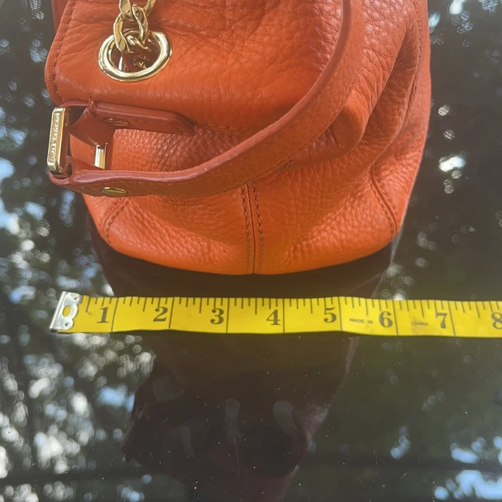 Michael kors orange leather tote